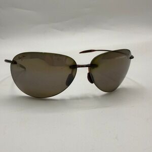 Maui Jim Sugar Beach Sport Sunglasses Rimless Brown Rootbeer